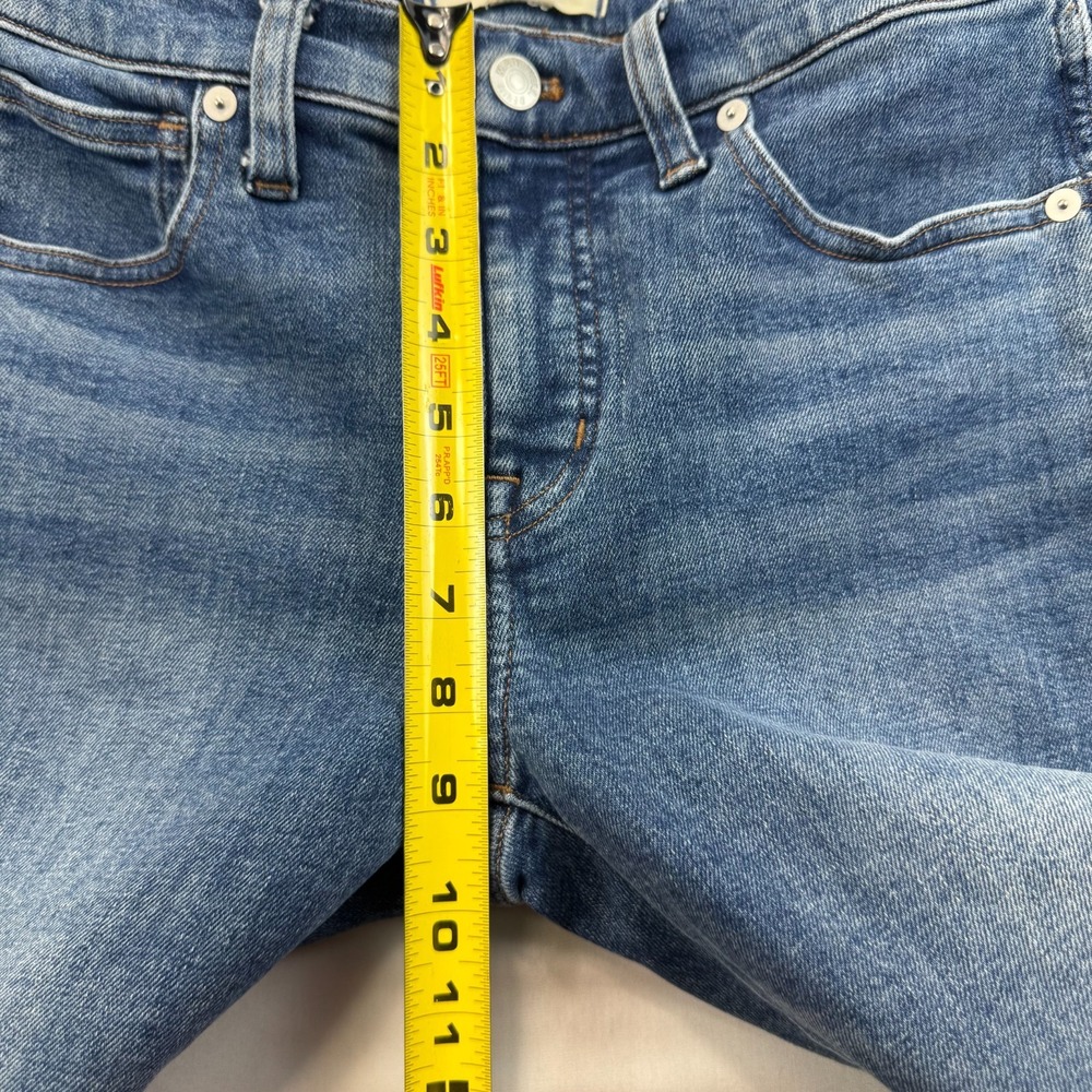 Madewell Jeans Womens 27P Blue Denim Mid-Rise Stovepipe Stretch Straight Leg - Picture 6 of 6